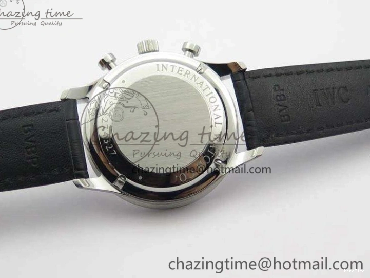 MIROTIME 0524 MoistureWicking Portuguese IW371491 ZF 1:1 Best Edition SS Blue Dial On Leather Strap A79350 (Slim Movement) V 7221